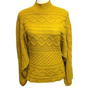 Belldini Mock Turtleneck Gold Sweater Size M #0815